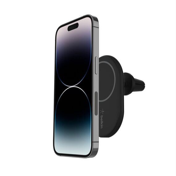 Belkin BoostCharge drahtloser magnetischer Kfz-Telefon-Halter, Kfz ladegerät, Auto Ladegerät, kompatibel mit MagSafe-fähigem iPhone 17, Air, 16, 15, 14, 13, 12, Pixelsnap (inkl. Kabel)