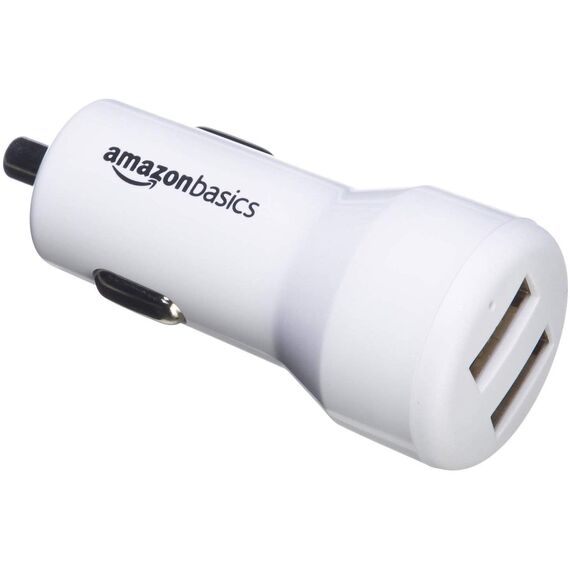Amazon Basics 30W USB Car Charger, 1 USB-C (18W) Cable with Power Delivery and USB-A (12W) Port - Black