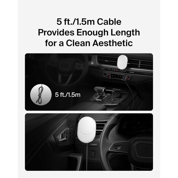 Belkin BoostCharge Pro magnetisches kabelloses Kfz-Ladegerät mit Qi2 (15 W), MagSafe-kompatibles Auto-Ladegerät für iPhone-Serien 17, Air, 16, 15, 14, Pixelsnap, Handyhalterung mit 1,5-m-USB-C-Kabel