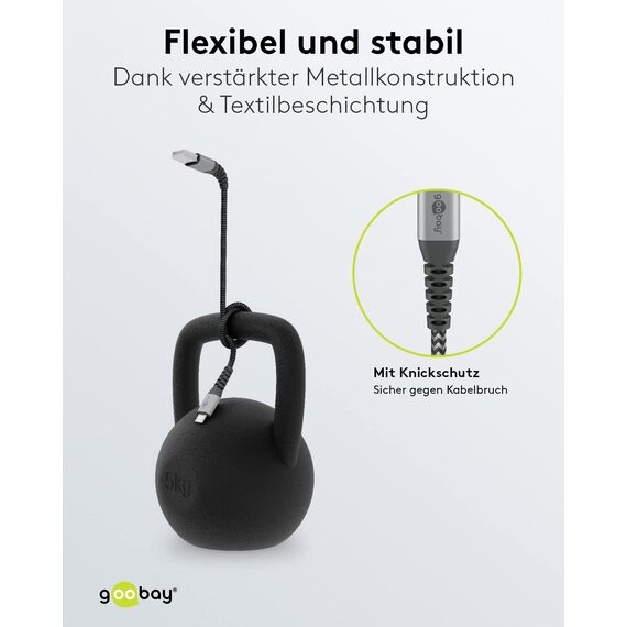 goobay 64806 Dual USB Port Auto Ladegerät USB Zigarettenanzünder Adapter 12V / 24V Kfz Mini USB Adapter Auto Ladestecker USB A Car Charger 15,5W inkl. 1m Micro USB Kabel, Schwarz