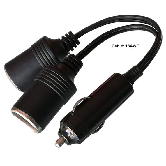 GTIWUNG Auto Motorrad Zigarettenanzünder Stecker Adapter DREI-Wege-Buchse Splitter, 1 bis 2 KFZ Auto Zigarettenanzünder Stecker 12V/24V (Packung mit 2)