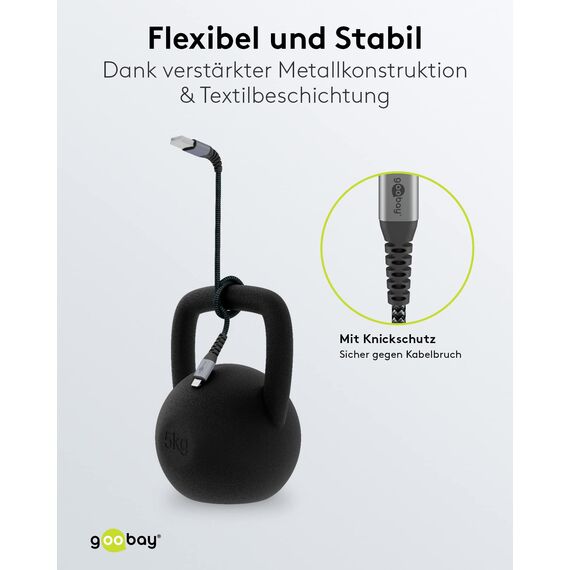 goobay 64804 Dual USB Port Auto Ladegerät USB Zigarettenanzünder Adapter 12V / 24V Kfz Mini USB Adapter Auto Ladestecker USB A Car Charger 15,5W inkl. 1m Lightning Kabel, Schwarz