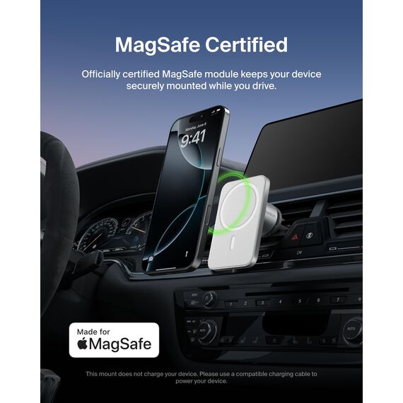 Belkin PRO Kfz-Halterung mit MagSafe für iPhone 13 Serie (magnetische Autokupplung für alle iPhone 13-Modelle)