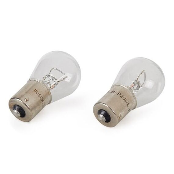Bosch P21W Pure Light Halogen-Glühlampe für Auto-Scheinwerfer, 12 V 21 W, in Originalqualität - Lampensockel Typ BA15s - 2er-Pack Ersatz-Scheinwerferlampen