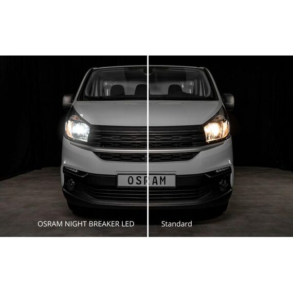 Osram NIGHT BREAKER LED SMART H4; bis zu 330% mehr Helligkeit; 6000K, 12V, LED-Fern- und Abblendlicht mit Straßenzulassung, white