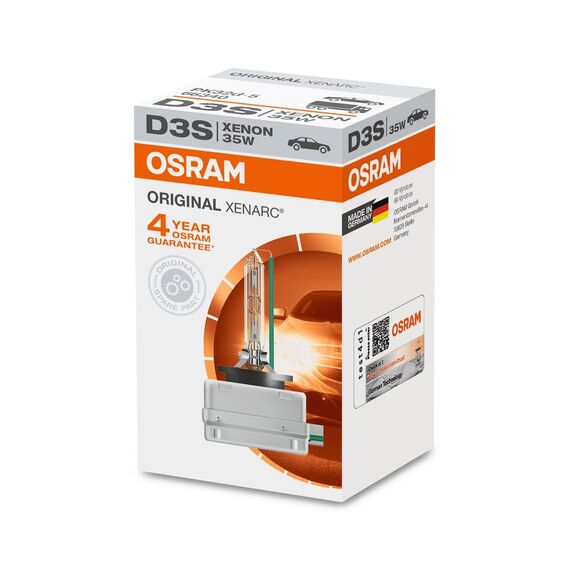 Osram XENARC ORIGINAL D3S HID Xenon-Brenner, Entladungslampe, Erstausrüsterqualität OEM, 66340HBI, Faltschachtel (1 Stück), Weiß