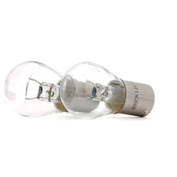 Bosch P21W Pure Light Halogen-Glühlampe für Auto-Scheinwerfer, 12 V 21 W, in Originalqualität - Lampensockel Typ BA15s - 2er-Pack Ersatz-Scheinwerferlampen