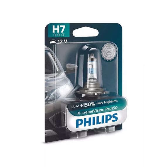 Philips X-tremeVision Pro150 H7 Scheinwerferlampe +150%, Einzelblister 12972XVPB1 Single blister