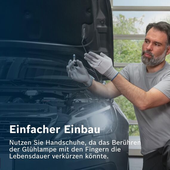 Bosch H4 Plus 200 Gigalight Halogen-Glühlampe für Auto-Scheinwerfer, 12 V 60/55 W, 200% mehr Licht - Lampensockel Typ P43t - 2er-Pack Ersatz-Scheinwerferlampen