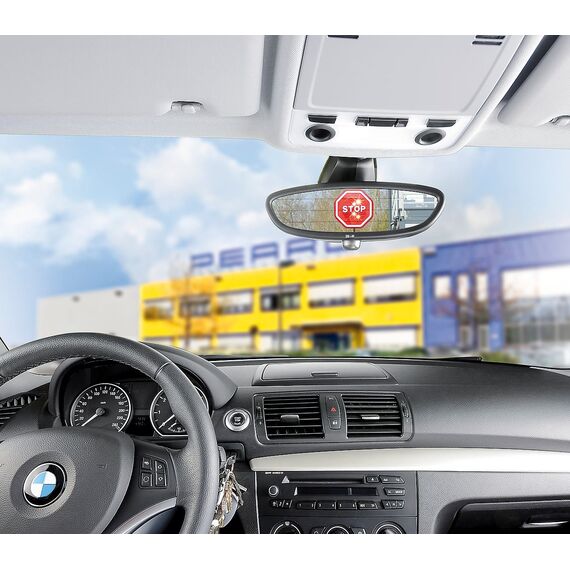 Lescars Garagenstop: Parkassistent: Stoppschild-Einparkhilfe mit LEDs (Garagenampel, Einparkhilfe Garage, Garagen Stop blinkt Berührung)