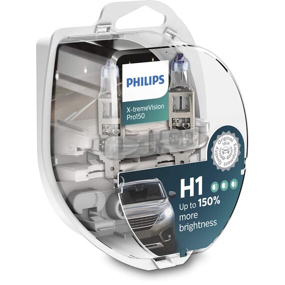 Philips X-tremeVision Pro150 H1 Scheinwerferlampe +150%, Doppelset, 565628, Twin box
