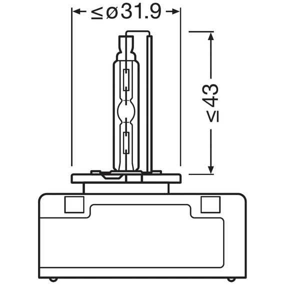 OSRAM XENARC ORIGINAL D5S, Xenon Scheinwerferlampe, 66540, Faltschachtel (1 Lampe), Silber