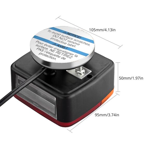 Justech Rückleuchten Set Rücklicht mit Magneten PKW Anhänger Komplett 2x Anhängerbeleuchtung 7,5m Kabel 7-poliger Stecker 5 Funktionen Kennzeichenleuchte Rückfahrlicht mit E11 für Wohnwagen KFZ PKW