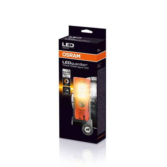 Osram LEDguardian TRUCK FLARE Signal TA19, aufstellbare LED Warnleuchte für LKW, Bus, Fahrzeuge über 3,5t, LEDSL103, 1 Leuchte