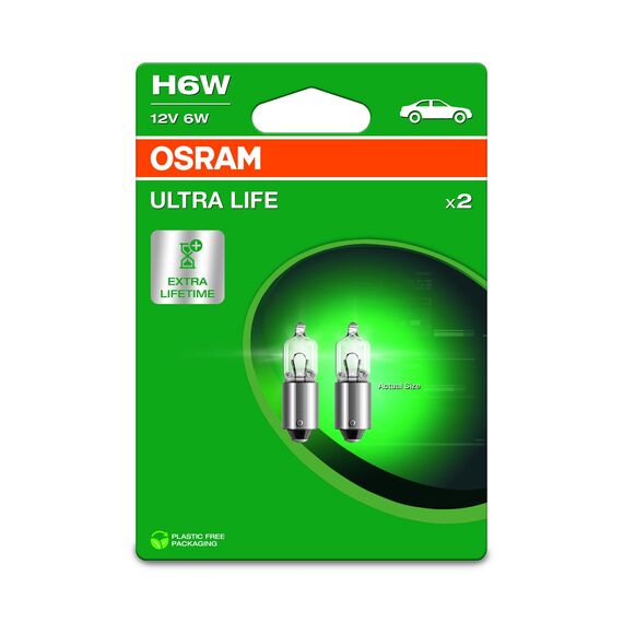 Osram ULTRA LIFE, H6W, Double Blister (2 lamps)