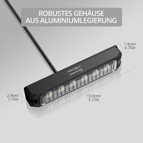 4er 6LED Warnlicht Frontblitzer Stroboskoplicht Wasserdicht IP68 Blinklicht Warnung Beacon Blinklichter Blitzmodul Warnleuchte Notfall Licht Achtung Blinklicht für 12/24V LKW, Truck, Emergency