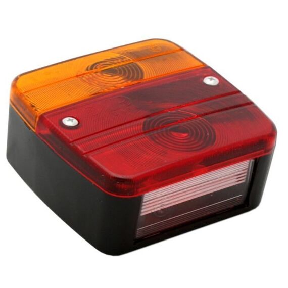 Hillfield® Universal Rücklichter, Rückleuchten für KFZ Anhänger, Komplett mit Glühlampen, 12V, 2 Stück
