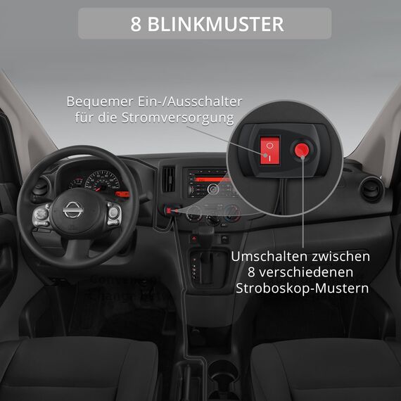 4er 6LED Warnlicht Frontblitzer Stroboskoplicht Wasserdicht IP68 Blinklicht Warnung Beacon Blinklichter Blitzmodul Warnleuchte Notfall Licht Achtung Blinklicht für 12/24V LKW, Truck, Emergency