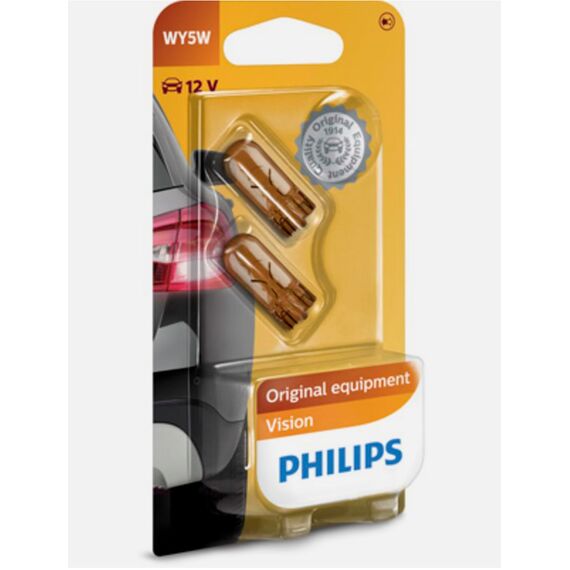 Philips automotive lighting 12396NAB2 Glassockellampe Vision WY5W, White