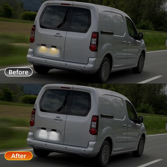 AOHEWEI 2 x LED Kennzeichenbeleuchtung Anhänger Nummernschildbeleuchtung Hinten 12~24V Wasserdicht Perfekt fürs Auto Anhänger LKW oder Boot
