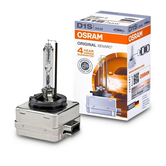 Osram XENARC ORIGINAL D1S HID Xenon-Brenner, Entladungslampe, Erstausrüsterqualität OEM, 66140, 4500K, 3200lm, Faltschachtel (1 Stück)