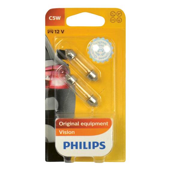 Philips 12844B2 Soffittenlampe Vision C5W
