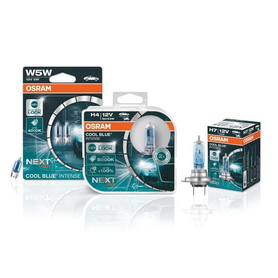 Osram 64211CBN-HCB Cool Intense H11, +100 Prozent mehr Helligkeit, bis zu 5.000K, Halogen-Scheinwerferlampe, LED-Look, Duo Box (2 Lampen), Blau