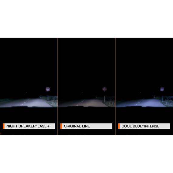Osram COOL BLUE INTENSE H4, +100% mehr Helligkeit, bis zu 5.000K, Halogen-Scheinwerferlampe, LED-Look, Duo Box (2 Lampen)
