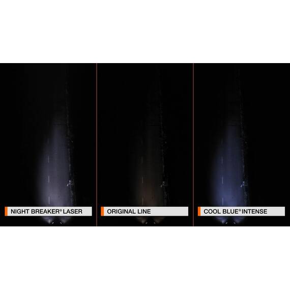 Osram COOL BLUE INTENSE H4, +100% mehr Helligkeit, bis zu 5.000K, Halogen-Scheinwerferlampe, LED-Look, Duo Box (2 Lampen)