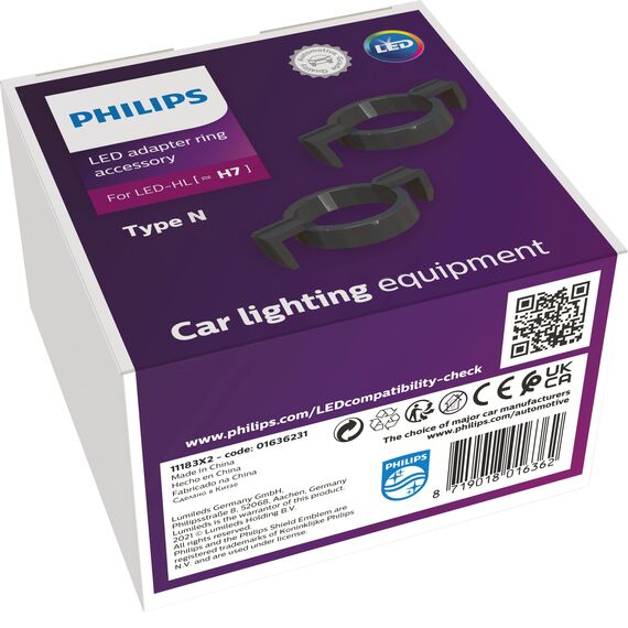 Philips Adapter-Ring H7-LED Typ N, Lampenhalterung Ultinon Pro6000 H7-LED