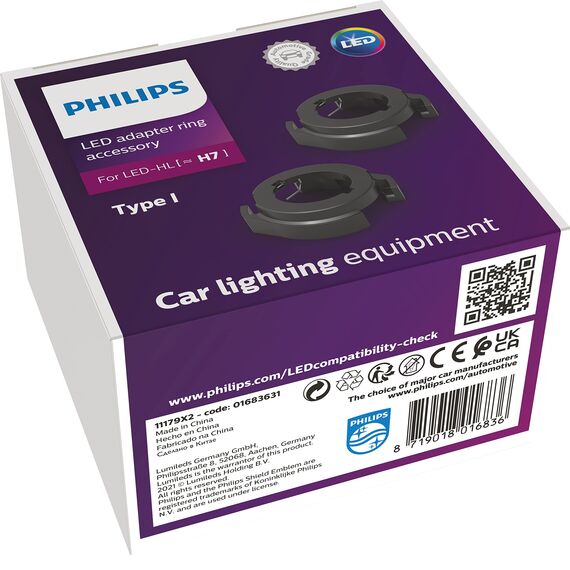 Philips 1683631 Adapter-Ring H7-LED Typ I, Lampenhalterung Ultinon Pro6000 H7-LED