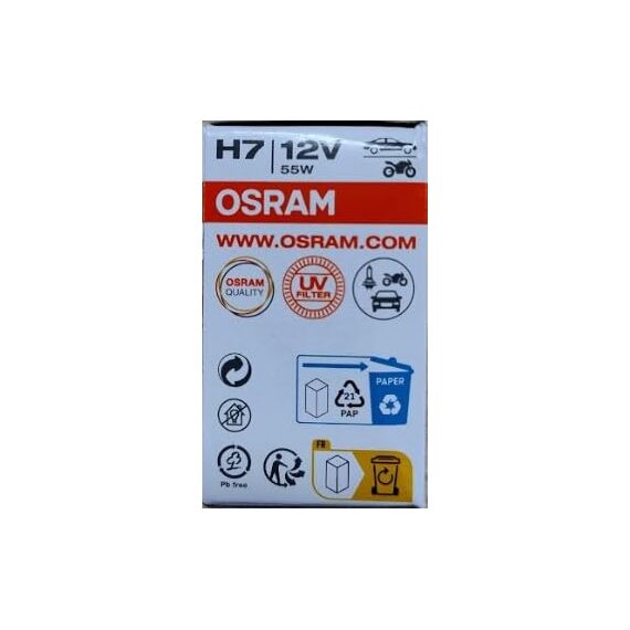 Osram H7 Classic 55 Watt 12 Volt 64210CLC PX26d (4 Stück) KFZ Lampe