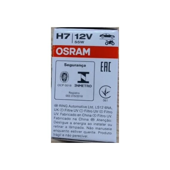 Osram H7 Classic 55 Watt 12 Volt 64210CLC PX26d (4 Stück) KFZ Lampe
