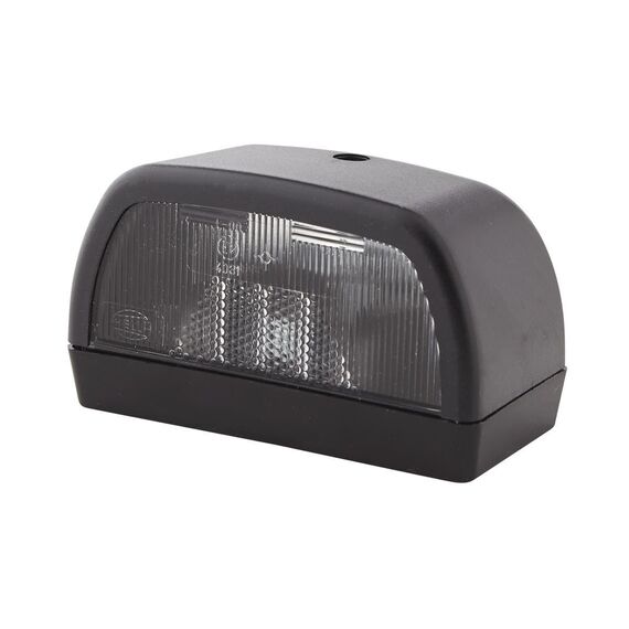 HELLA 2KA 998 523-001 Kennzeichenleuchte - Kennzeichenbeleuchtung - Anhänger - Halogen - 12V - geschraubt/Anbau - ADR/GGVS - Lichtscheibenfarbe: glasklar - links/rechts - Menge: 1