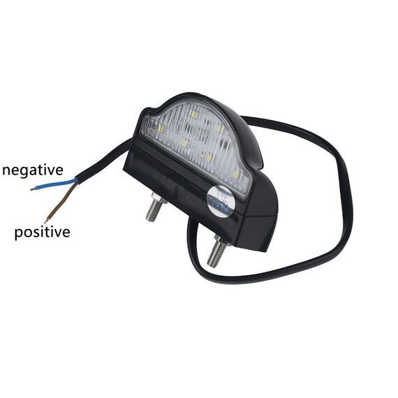 AOHEWEI 2 x LED-Kennzeichenbeleuchtung, Kennzeichenbeleuchtung, 12~24 V, wasserdicht, perfekt für Auto, Anhänger, LKW, Boot