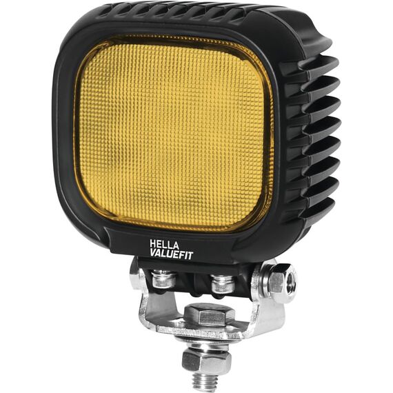 HELLA Valuefit S3000 LED Arbeitsscheinwerfer 12 - 48 Volt - 1800lm - gelbe Lichtscheibe - für Winterdienst - Kabel: 800mm - Stecker: DEUTSCH Stecker - 1GA 357 109-022