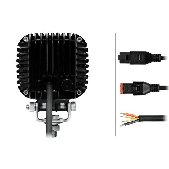 HELLA Valuefit S3000 LED Arbeitsscheinwerfer mit Positionslicht 12 - 24 Volt - 3000 echte Lumen - IP67 wasserdicht - Offroad Scheinwerfer für Traktor SUV UTV ATV - 1GA 357 109-031