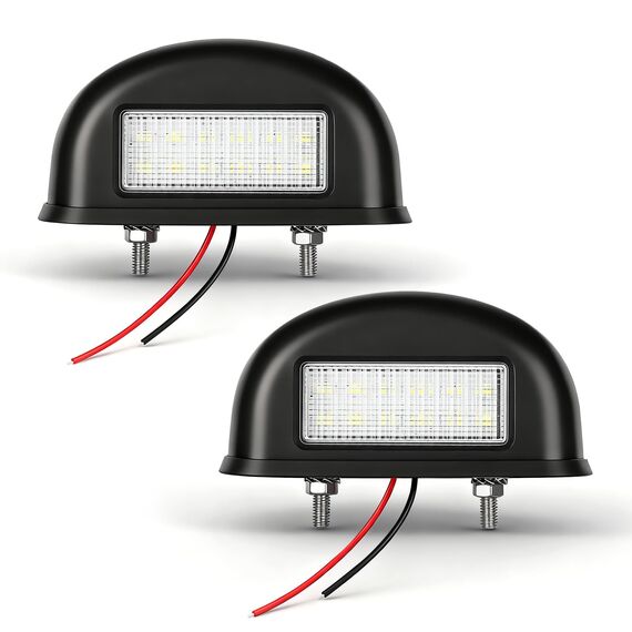 AOHEWEI 2 x LED-Kennzeichenbeleuchtung, Rücklicht für das hintere Kennzeichen, 12/24 V, wasserdicht, ideal für PKW, Anhänger, LKW oder Boote