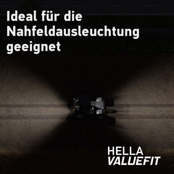 HELLA VALUEFIT S3000 LED-Arbeitsscheinwerfer – mit 3000 Lumen für eine hohe Lichtleistung für Traktoren, LKWs und mehr – 12-48 Volt – 1GA 357 109-002, Lichtscheibe klar (Packung mit 6)