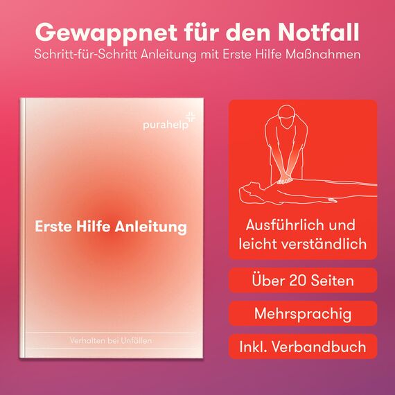 PURAHELP® Verbandskasten Auto inkl. Beatmungstuch [DIN 13164] - Erste Hilfe Set Auto StVO Konform für 2026 - KFZ Verbandskasten & Sanikasten Unterwegs - Notfallset Kompakt - First Aid Kit Car