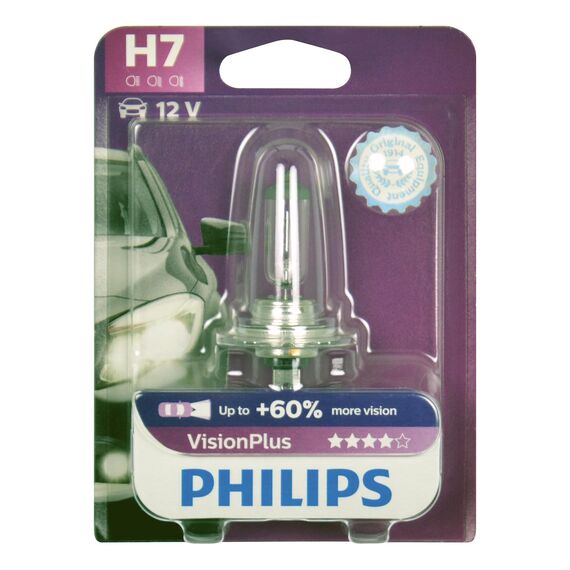 Philips 12972VPB1 VisionPlus +60% H7 Scheinwerferlampe 12972VPB1, 1er Blister, Single blister, 13.50x9.50x13.50