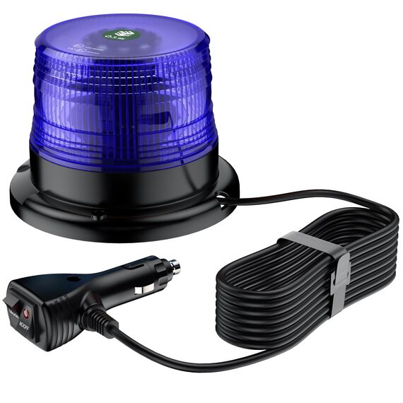 EYPINS 40 LED Rundumleuchte, 40W Auto Warnleuchte, Rundumleuchte Blau, Magnet Warnlicht Blinkleuchte Strobe Beacon Light mit 5 Meters-Kabel für 12V/24V Truck, KFZ, LKW, Traktor | E57 IP65