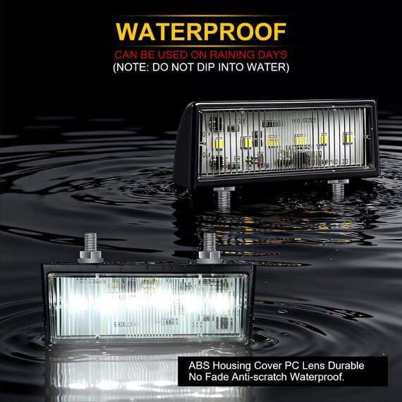 AOHEWEI 2 Stück LED-Kennzeichenbeleuchtung Rückleuchten 12/24 V wasserdicht Perfekt für PKW, Anhänger, LKW oder Boot