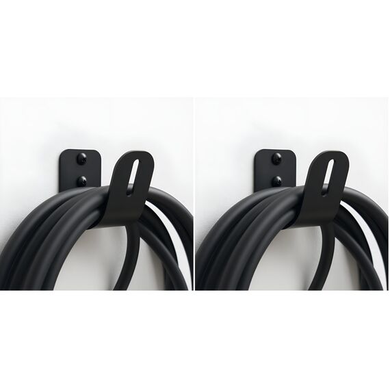 EVify Typ 2 Wandhalterung, Ladekabel Halterung • Stabile Wallbox Kabelhalterung mit glatten Kanten, inkl. Montagezubehör (Packung mit 2)