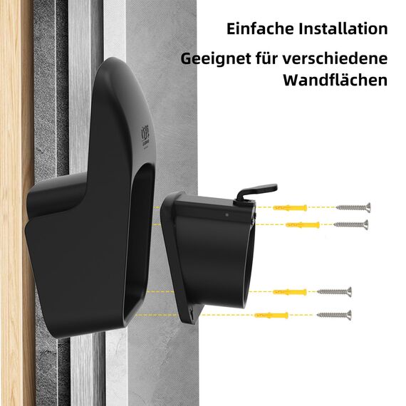 leadstand Wallbox Ladekabel Typ 2 Wandhalterung | Wandhalter für Elektroauto mit Typ 2 Ladekabeln Steckerhalter Kompatibel mit Allen Typ 2 Ladekabeln, die den EU-Normen entsprechen