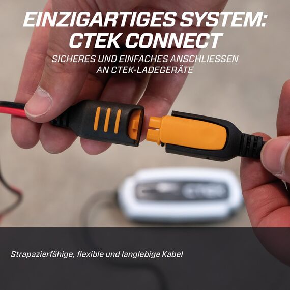 CTEK Connect 2.5M Extension Cable, erweitert die Reichweite Ihres CTEK Batterieladegeräts, sicher, schnell und einfach anzuschließen, robust und langlebig, für Autos, Motorräder & andere