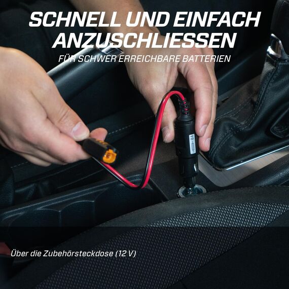 CTEK Connect CIG Plug, permanente Verbindung für schwer zugängliche Batterien, einfacher Anschluss Batterieladegeräte über die 12V Ladebuchse des Fahrzeugs, für Autos, Motorräder
