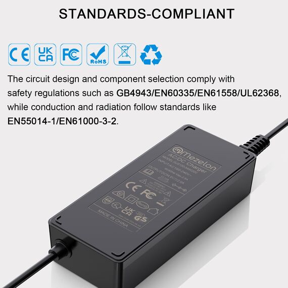 Mezelon E Scooter Ladegerät, Ladekabel 54.6V 2A für Xiaomi 4 Pro 2nd Gen, 4 Ultra, 5, 5 Pro, 48V Akku Elektro Scooter Schnellaufladen für Xiaomi Scooter Elektrisch, Ladekabel Xiaomi Scooter