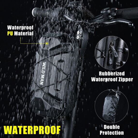 Faireach 3L E Scooter Tasche, Schnellverschluss Roller Tasche mit Mehrfarbige Elastische Kordel, Wasserdicht Große Kapazität Lenkertasche Escooter für Segway, Ninebot, Xiaomi, Mijia