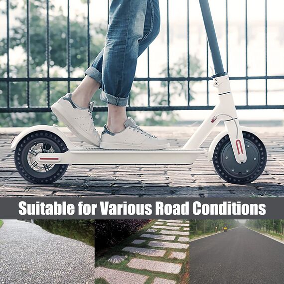 OUXI 8,5 Zoll E Scooter Solid Reifen, 8 1/2 Vollgummireifen,50/75-6.1 Schlauchlose Vollgummireifen für Xiaomi 1S /Pro 2/M365/M365 Pro/3/3 Lite/Essential und alle 8,5 Zoll Scooter Reifen